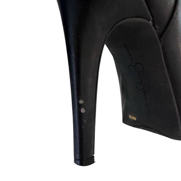 Jessica Simpson Black Heeled Ankle Boots Sz 8 - Picture 11 of 11